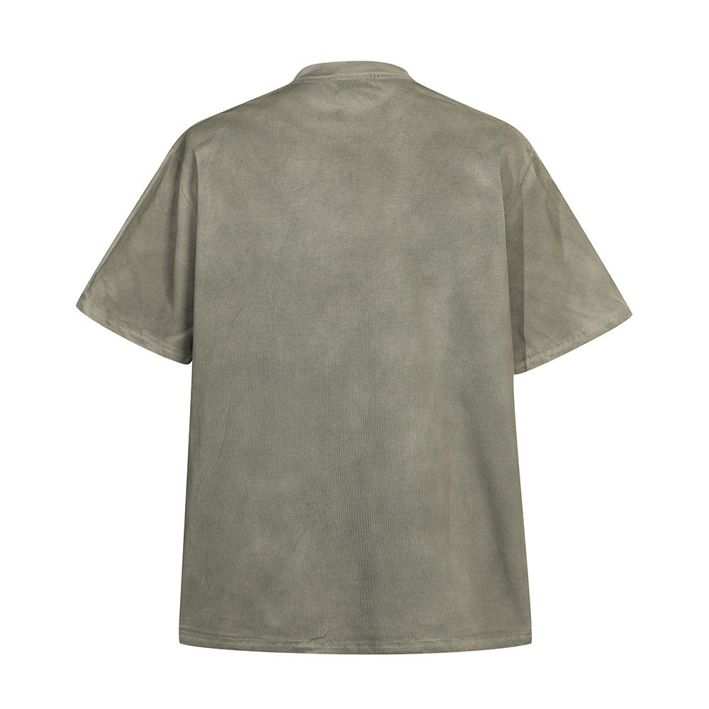 Fashion Personality Rose Dirty Loose Top Men