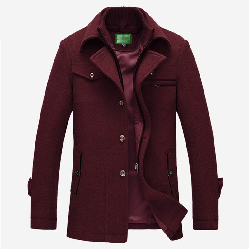 Men's woolen coat wool