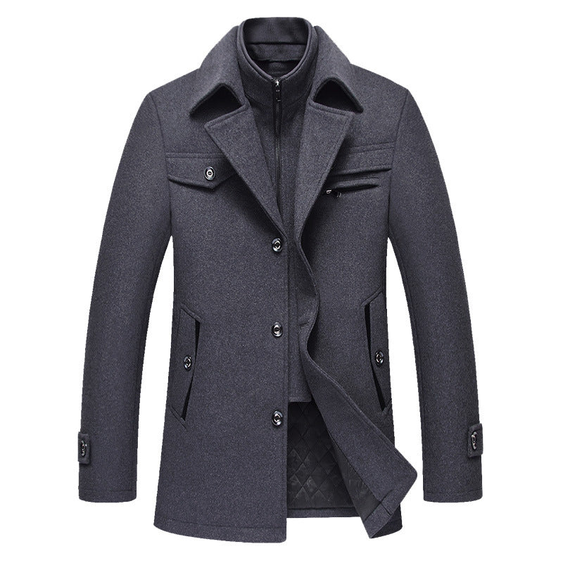 Men's woolen coat wool