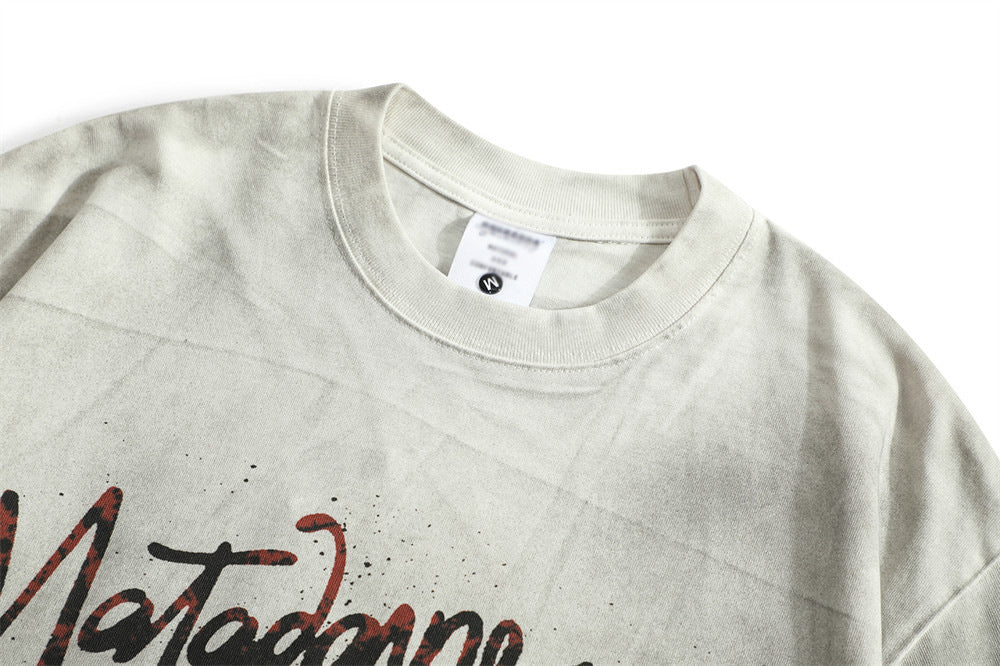 Fashion Personality Rose Dirty Loose Top Men