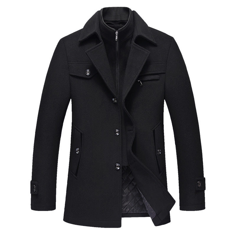 Men's woolen coat wool