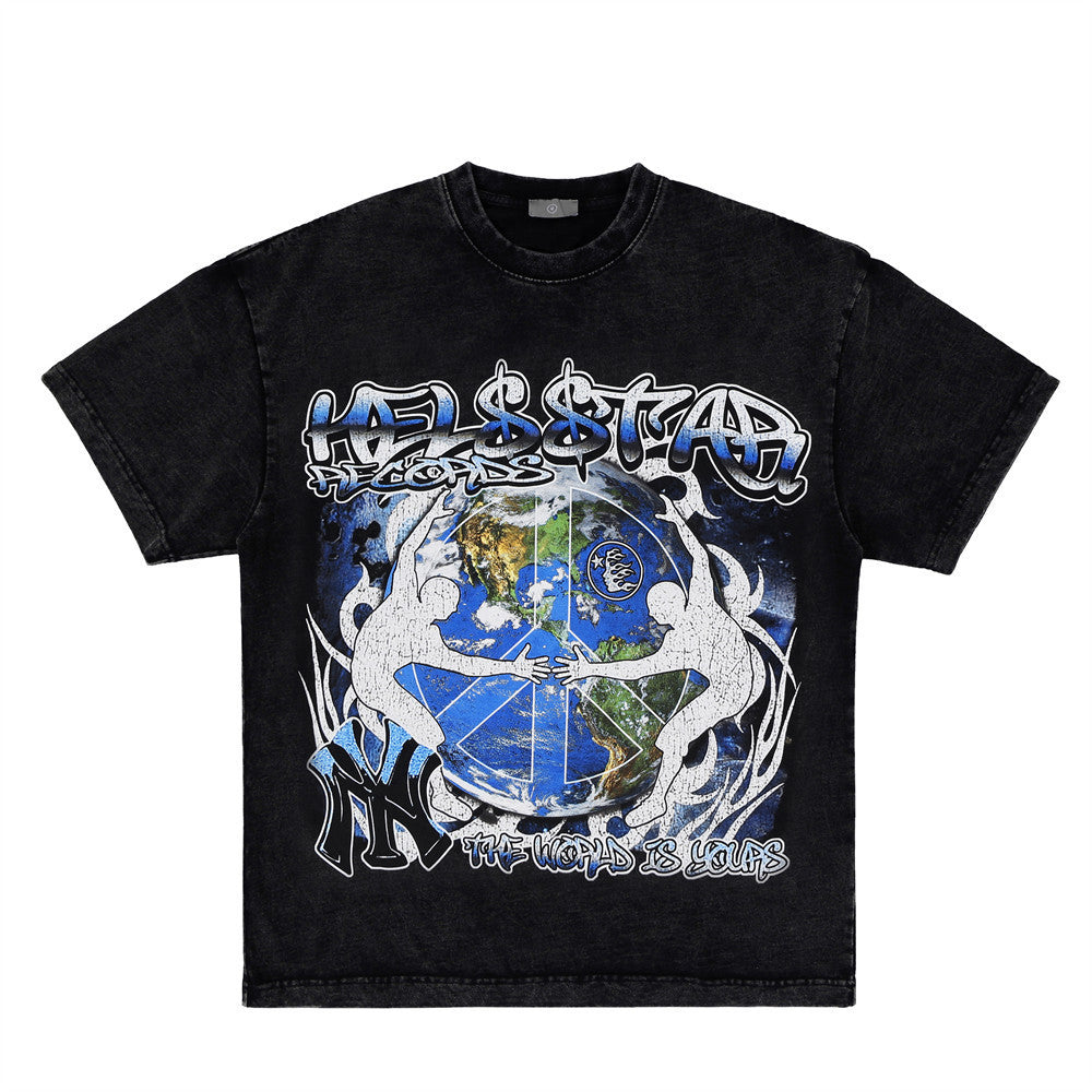 Distressed Round Neck Casual Top Men