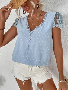 European And American Women's Clothing V-neck Shirt Women