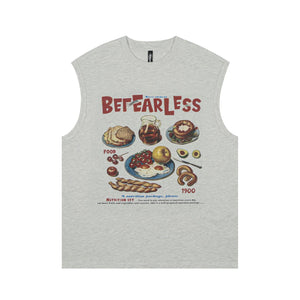 Bread Print Casual Waistcoat Top Men